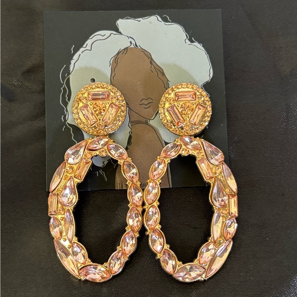 Light Purple Stone Earrings